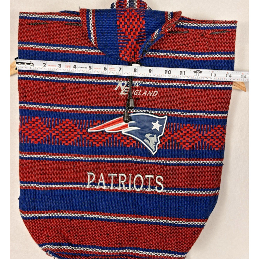 New England Patriots Woven Baja Drawstring Backpack Embroidered Red Blue NFL - Picture 13 of 14